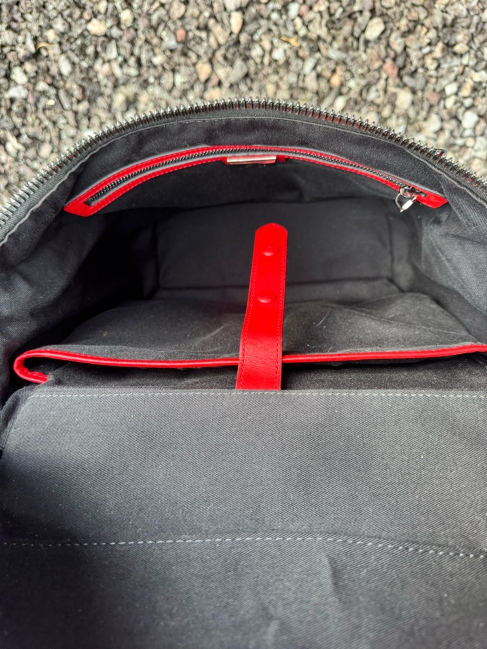 Christian Louboutin Apoloubi Blue Nylon & Leather Textured Backpack - Picture 12 of 16